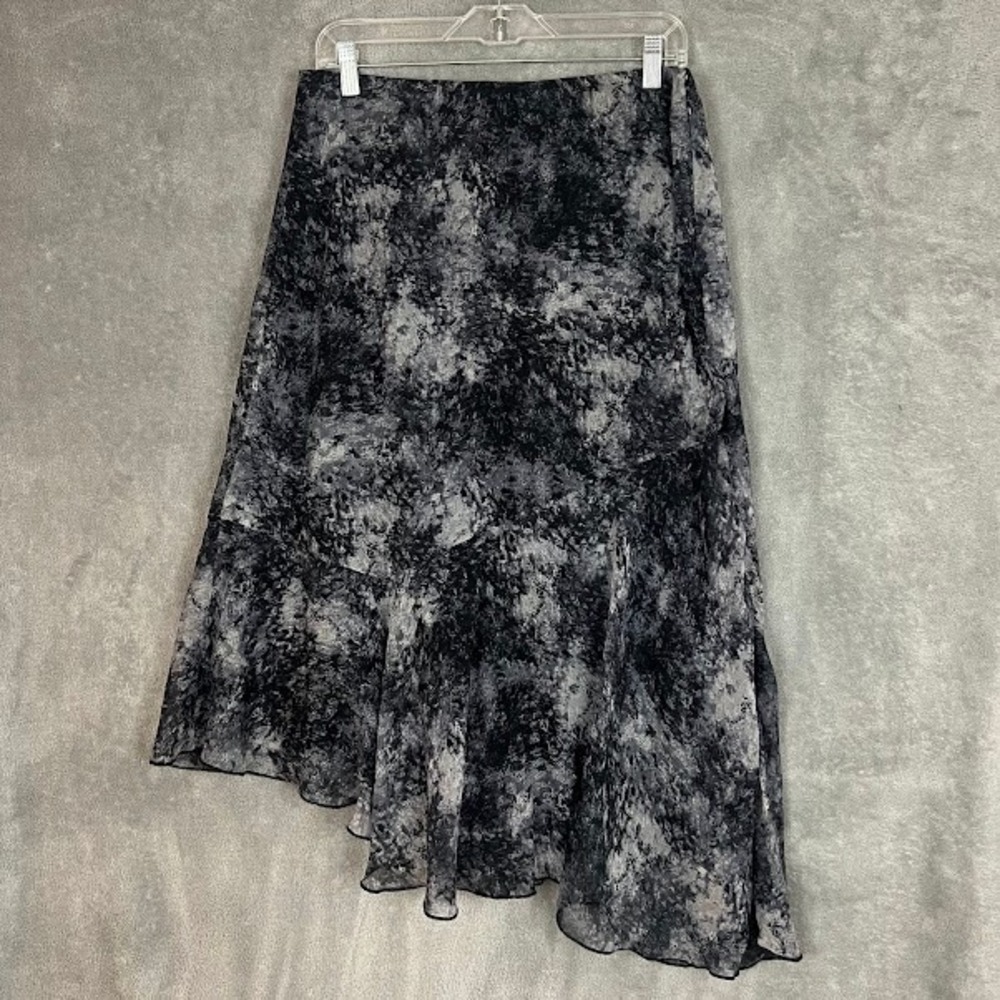 NWT Abercrombie & Fitch Asymetrical Midi Skirt Womens M Abstract Fairy Flowy